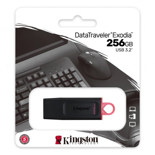Флеш-накопичувач Kingston USB 3.2 DT Exodia 256GB Black/Pink