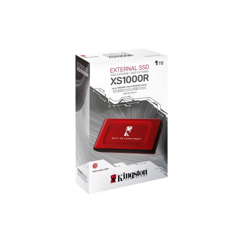 Портативний SSD Kingston XS1000R BOC 1TB USB 3.2 Gen2 Type-C 3D NAND Red
