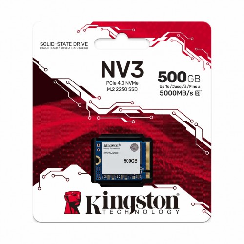 Накопичувач SSD M.2 Kingston NV3 500GB NVMe 2230 PCIe 4.0 x4 3D NAND