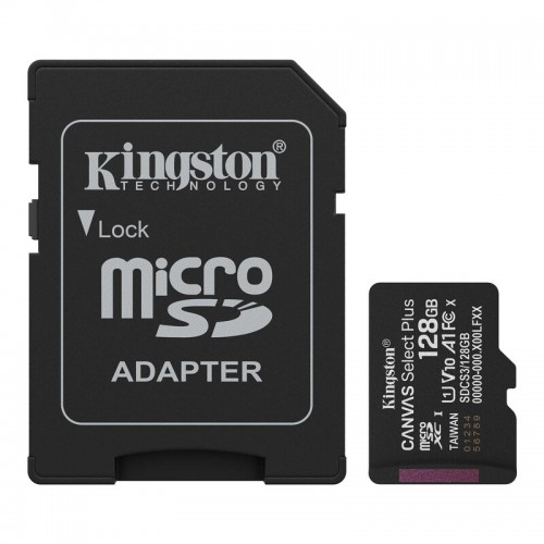 Карта пам'яті microSDXC (UHS-1) Kingston Canvas Select Plus Gen3 128Gb class 10 А1 (R-150MB/s) (adapter SD)