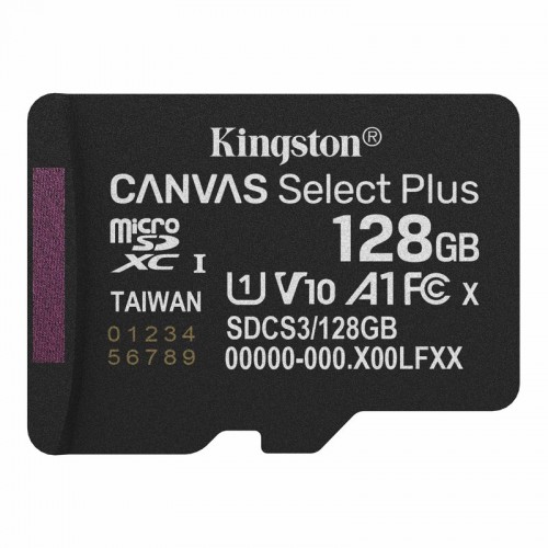Карта пам'яті microSDXC (UHS-1) Kingston Canvas Select Plus Gen3 128Gb class 10 А1 (R-150MB/s)