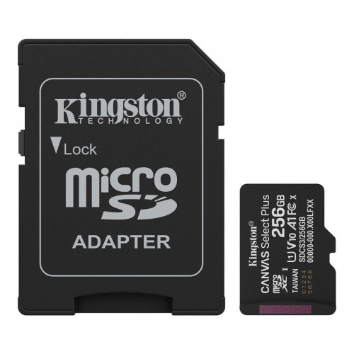 Карта пам'яті microSDXC (UHS-1) Kingston Canvas Select Plus Gen3 256Gb class 10 А1 (R-150MB/s) (adapter SD)