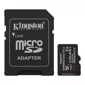 Карта пам'яті microSDXC (UHS-1 U3) Kingston Canvas Select Plus Gen3 1Tb class 10 А1 V30 (R-150MB/s) (adapter SD)