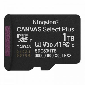 Карта пам'яті microSDXC (UHS-1 U3) Kingston Canvas Select Plus Gen3 1Tb class 10 А1 V30 (R-150MB/s)