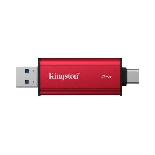 Портативний SSD Kingston Dual USB-A/C 2TB Dual Portable 1050MB/s USB 3.2 Gen 2 Red/Black