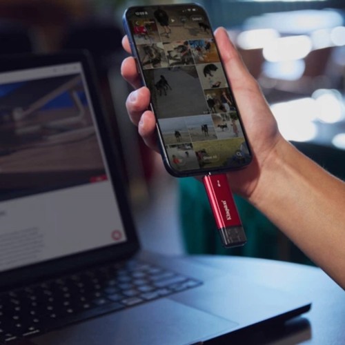 Портативний SSD Kingston Dual USB-A/C 2TB Dual Portable 1050MB/s USB 3.2 Gen 2 Red/Black