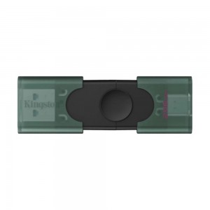 Флеш-накопичувач Kingston 256GB DataTraveler DuoG2 USB-A + USB-C 3.2 Gen 1 Black/Green