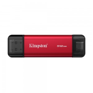 Портативний SSD Kingston Dual USB-A/C 512GB Dual Portable 1050MB/s USB 3.2 Gen 2 Red/Black