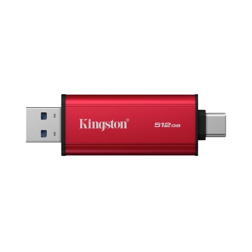 Портативний SSD Kingston Dual USB-A/C 512GB Dual Portable 1050MB/s USB 3.2 Gen 2 Red/Black