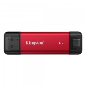 Портативний SSD Kingston Dual USB-A/C 1TB Dual Portable 1050MB/s USB 3.2 Gen 2 Red/Black