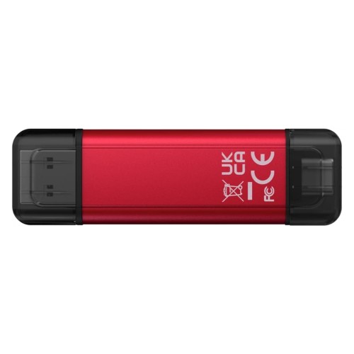 Портативний SSD Kingston Dual USB-A/C 1TB Dual Portable 1050MB/s USB 3.2 Gen 2 Red/Black