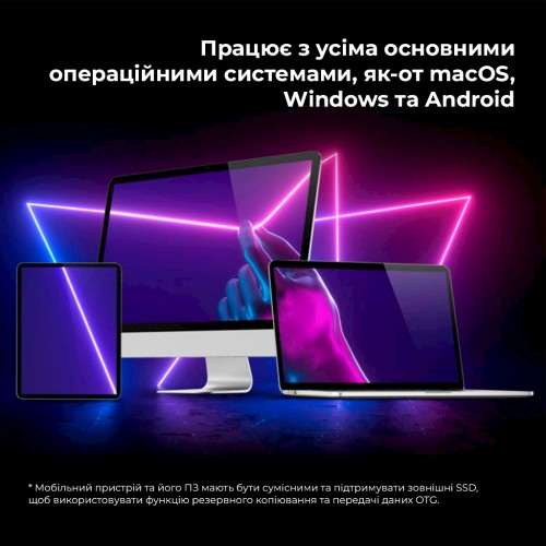 Зовнішня кишеня для накопичувача A-DATA EC700G для SSD M.2 PCIe/SATA USB3.2 Gen2 Type-C Black