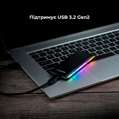 Зовнішня кишеня для накопичувача A-DATA EC700G для SSD M.2 PCIe/SATA USB3.2 Gen2 Type-C Black