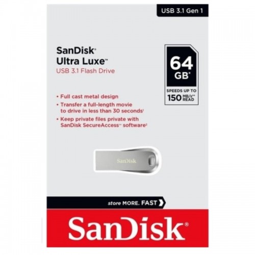 Флеш-накопичувач SanDisk USB 3.1 Ultra Luxe 64Gb (150Mb/s)
