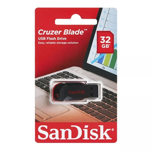 Флэш-накопитель SanDisk USB 2.0 Cruzer Blade 32 ГБ Black/Red