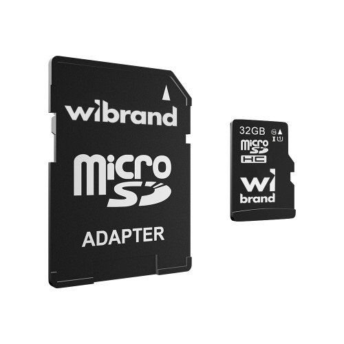Карта пам'яті microSDHC (UHS-1) Wibrand 32Gb class 10 (adapter SD)