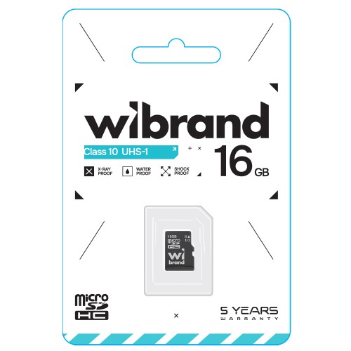 Карта пам'яті microSDHC (UHS-1) Wibrand 16Gb class 10