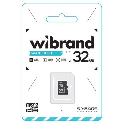 Карта пам'яті microSDHC (UHS-1) Wibrand 32Gb class 10