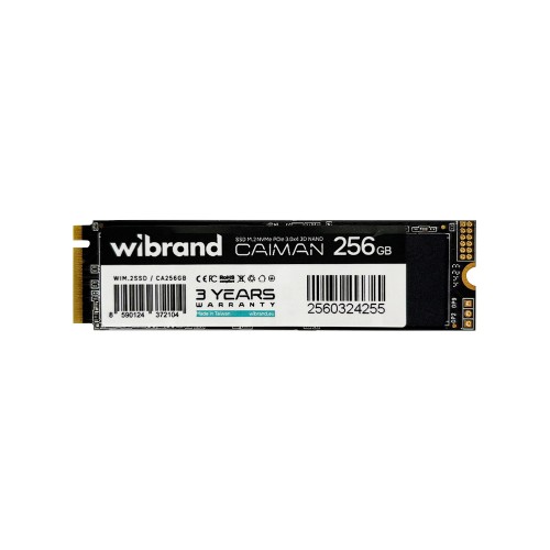 Накопичувач SSD M.2 Wibrand Caiman 256GB NVMe 2280 PCIe 3.0 3D NAND