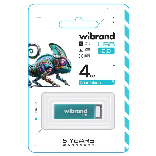 Флеш-накопичувач Wibrand USB 2.0 Chameleon 4Gb Light Blue