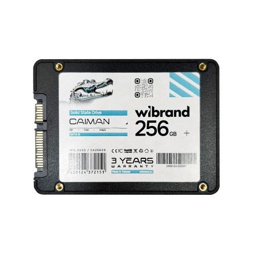Накопичувач SSD Wibrand Caiman 256GB 2.5" 7mm SATAIII Bulk