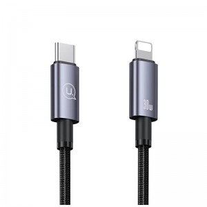Кабель Usams US-SJ679 Type-C To Lightning 30W Aluminum Alloy Fast Charging & Data Cable -Sufeng Series tarnish 0.25m