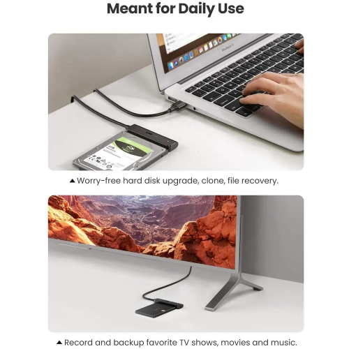 Зовнішня кишеня для накопичувача UGREEN CM321 USB-A to 2.5-Inch SATA Converter 50cm (UGR-70609)