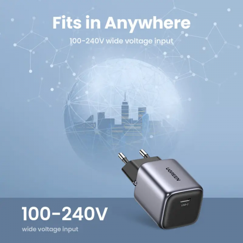 Сетевое зарядное устройство UGREEN CD318 Nexode mini 20W Charger EU (UGR-90664)