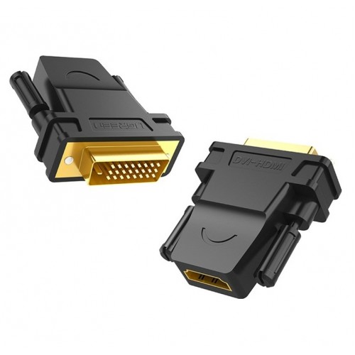 Кабель UGREEN 20124 адаптер DVI 24+1 (папа) — HDMI (мама) (черный) (UGR-20124)