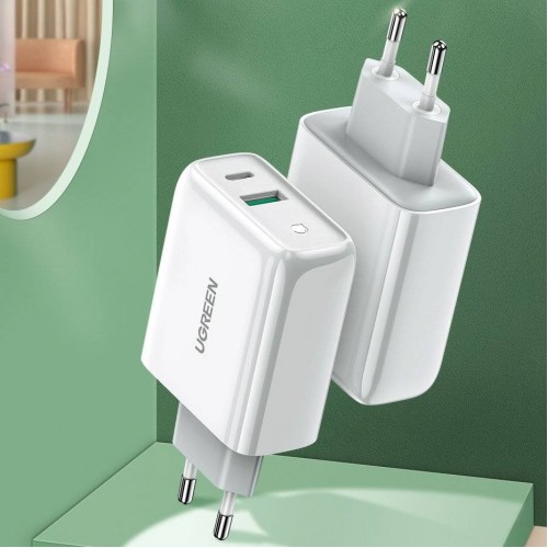 Сетевое зарядное устройство UGREEN CD170 38 Вт USB-C Wall Charger EU (белый) (UGR-60468)