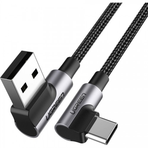 Кабель UGREEN US284 Right Angle USB-A to USB-C Cable 3m (Space Gray) (UGR-70255)
