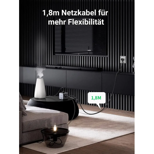 Мережевий зарядний пристрій UGREEN CD268 65W DigiNest Cube (2C2A) (UGR-60113)