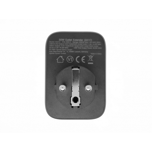 Мережевий зарядний пристрій UGREEN CD314 30W Outlet Extender EU (2A1C) (UGR-90613)