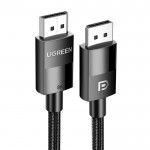 Кабель UGREEN DP114 DP 1.4 Male to Male, пластиковый корпус, в оплетке, 2 м (UGR-80392)