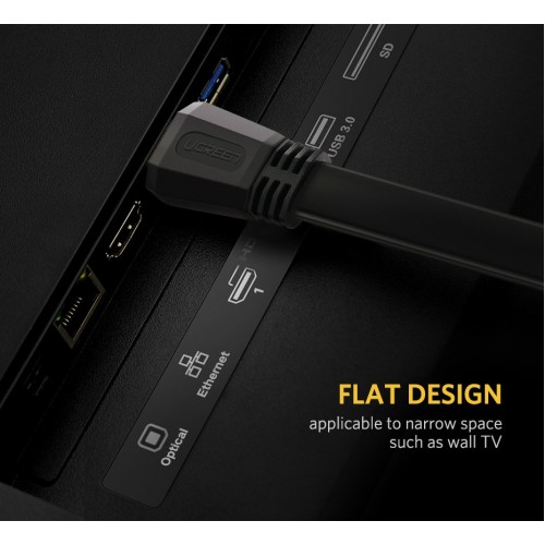 Кабель UGREEN ED015 HDMI плоский 1,5 м (UGR-50819)