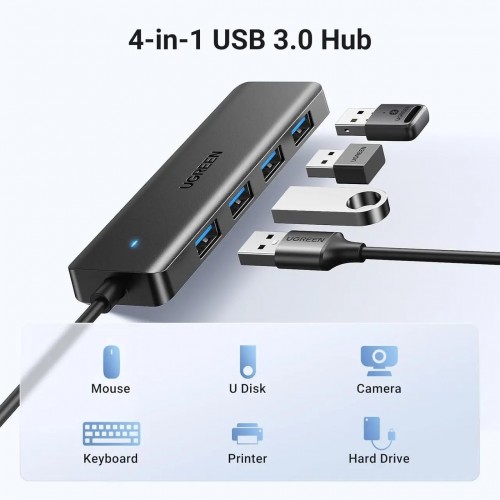 USB-хаб UGREEN 4-Port USB 3.0 Hub 0.15m