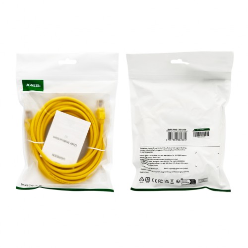 Сетевой кабель UGREEN Cat 5e U/UTP LAN кабель 5 м (Жёлтый)