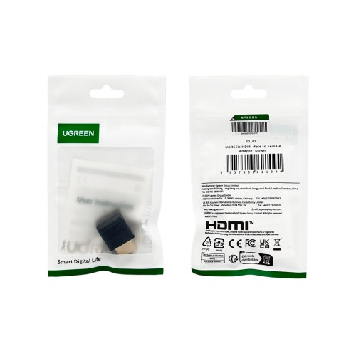 Адаптер UGREEN HDMI 4K Adapter Male to Female Down-angled