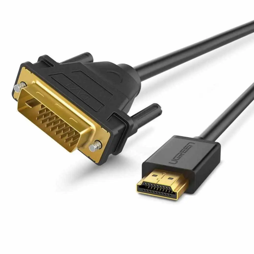 Переходник UGREEN HDMI на DVI 2K кабель (штекер-штекер), черный, 1,5 м