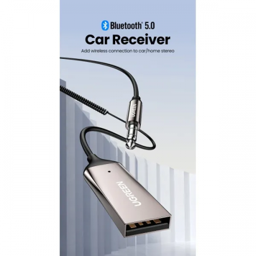 Bluetooth-ресивер UGREEN CM309 Bluetooth Car Receiver Aux with Mic Space Gray
