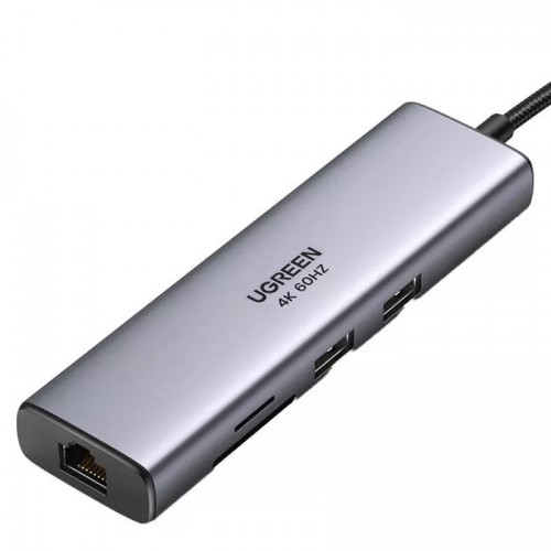USB-хаб UGREEN CM512 USB-C to 2*USB3.0+HDMI+RJ45+SD&TF +PD port Converter