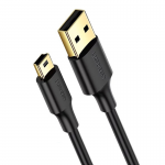 Кабель UGREEN USB 2.0 A Male to Mini 5 Pin Male Cable 2m (Black)