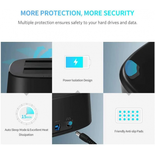 Док-станція UGREEN CM198 USB 3.0 to SATA Dual-Bay Hard Drive Duplicator/Cloner EU (UGR-50857)