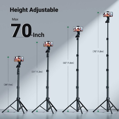 Селфи-трипод UGREEN LP680 Селфи-палка штатив с Bluetooth-пультом (15609)