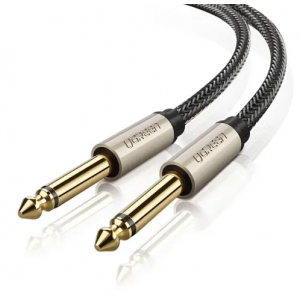 Аудіокабель UGREEN AV128 6.5mm  Male to Male Audio Cable Gray 2m(UGR-10638)
