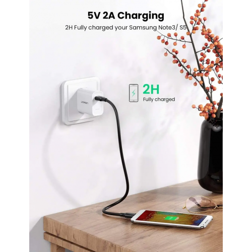 Кабель UGREEN US130 USB 3.0 A (папа) — Micro USB 3.0 (папа), 0,5 м (чёрный) (UGR-10840)