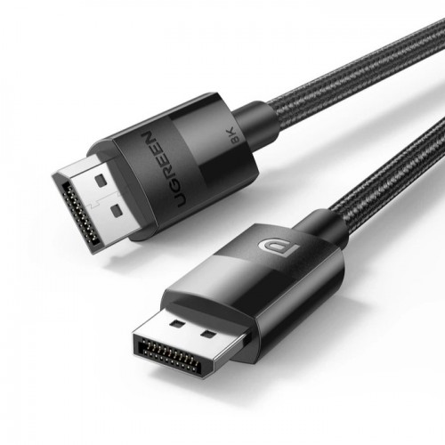 Кабель UGREEN DP114 DP 1.4 «папа–папа», пластиковый корпус, в оплётке, 1 м (UGR-80390)