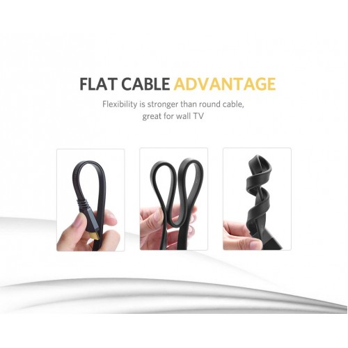 Кабель UGREEN ED015 HDMI Flat Cable 3m (UGR-50820)