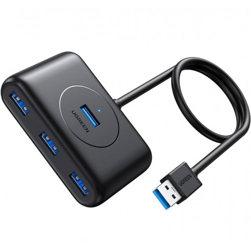 USB-хаб UGREEN CR113 USB 3.0 Hub 1m (Black) (UGR-20291)