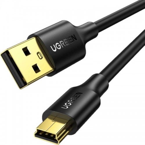 Переходник UGREEN US132 USB 2.0 A Male to Mini 5 Pin Male Cable 1 м (черный) (UGR-10355)